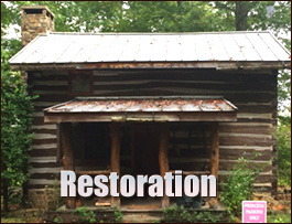 Historic Log Cabin Restoration  Moyock, North Carolina